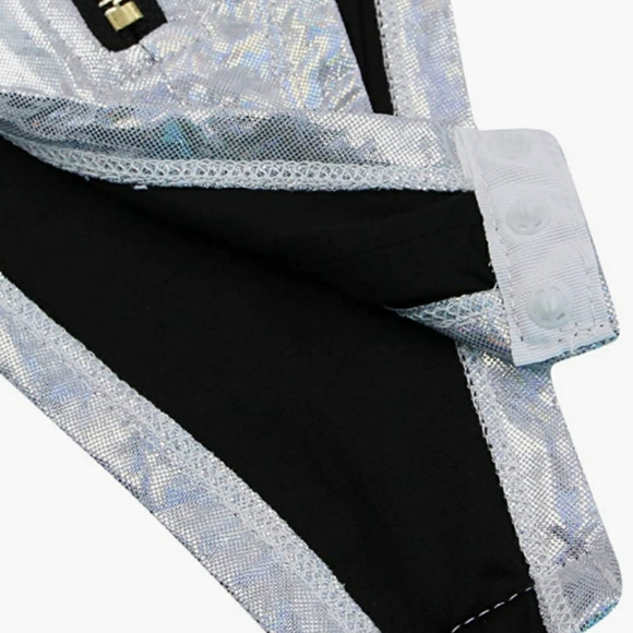 🆕⭐Silver metallic hooded bodysuit - Picture 6 of 9